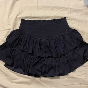 Navy Blue Mustard Seed Ruffled Skort